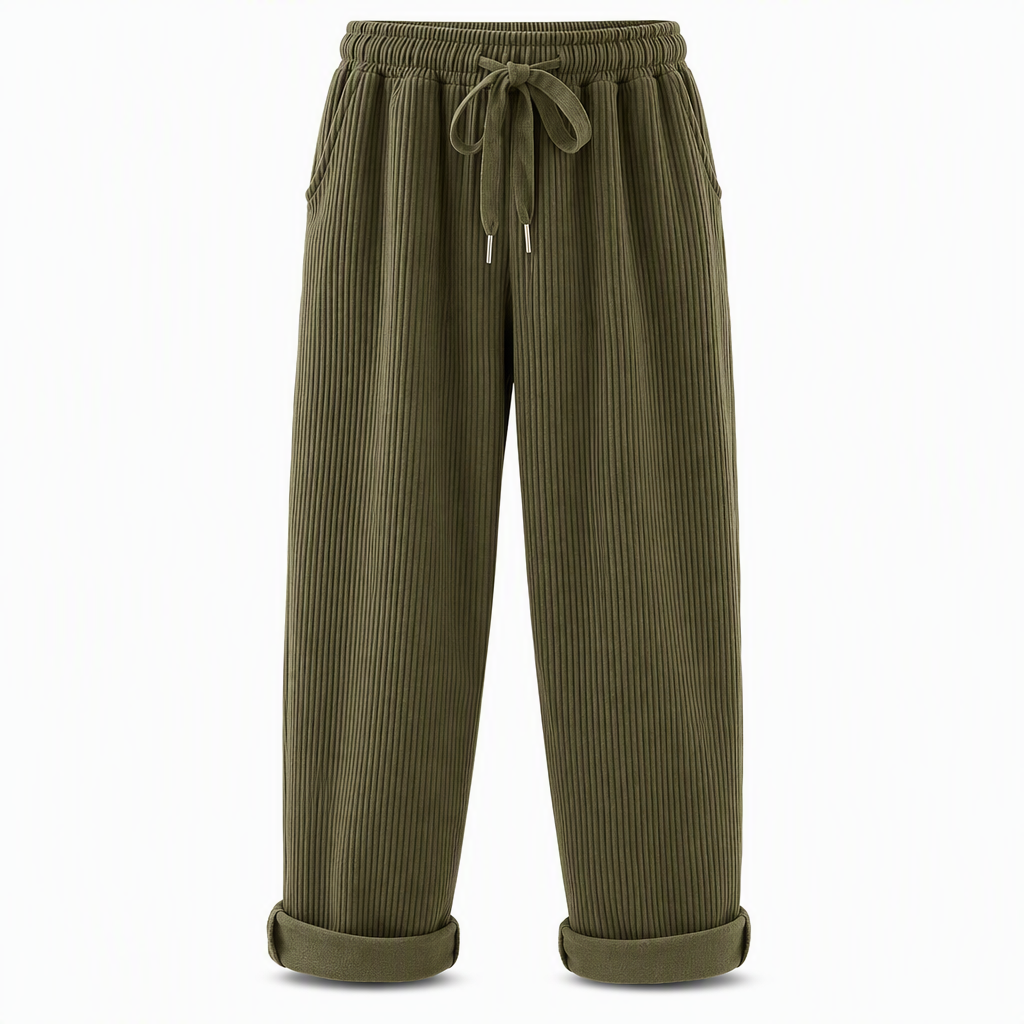 👖 Flattering Drape, All-Day Ease | Women's Ribbed Drawstring Wide-Leg Pants