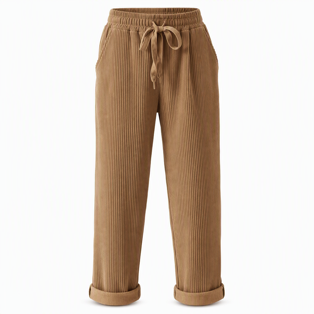 👖 Flattering Drape, All-Day Ease | Women's Ribbed Drawstring Wide-Leg Pants