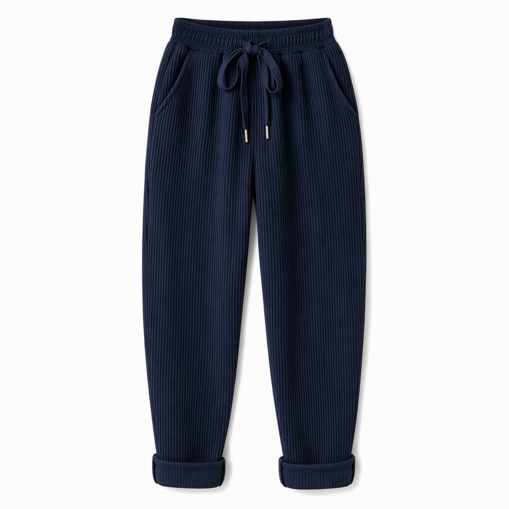 👖 Flattering Drape, All-Day Ease | Women's Ribbed Drawstring Wide-Leg Pants
