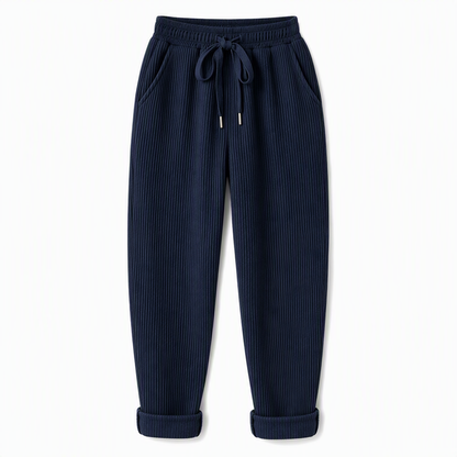 👖 Flattering Drape, All-Day Ease | Women's Ribbed Drawstring Wide-Leg Pants