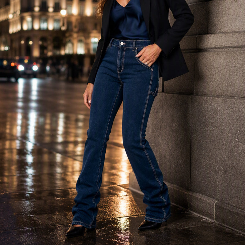 Women's Retro High Stretch Bootcut Jeans