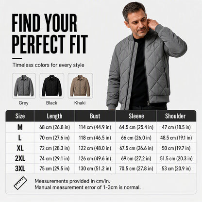 ✨Men's Winter Warm Quilted Bomber Jacket