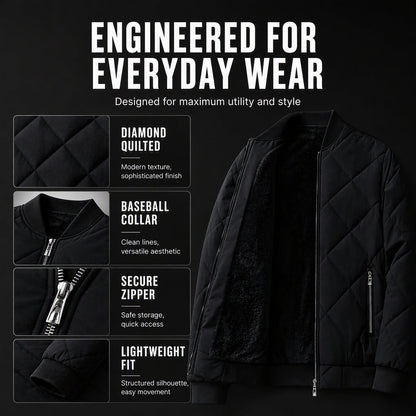 ✨Men's Winter Warm Quilted Bomber Jacket