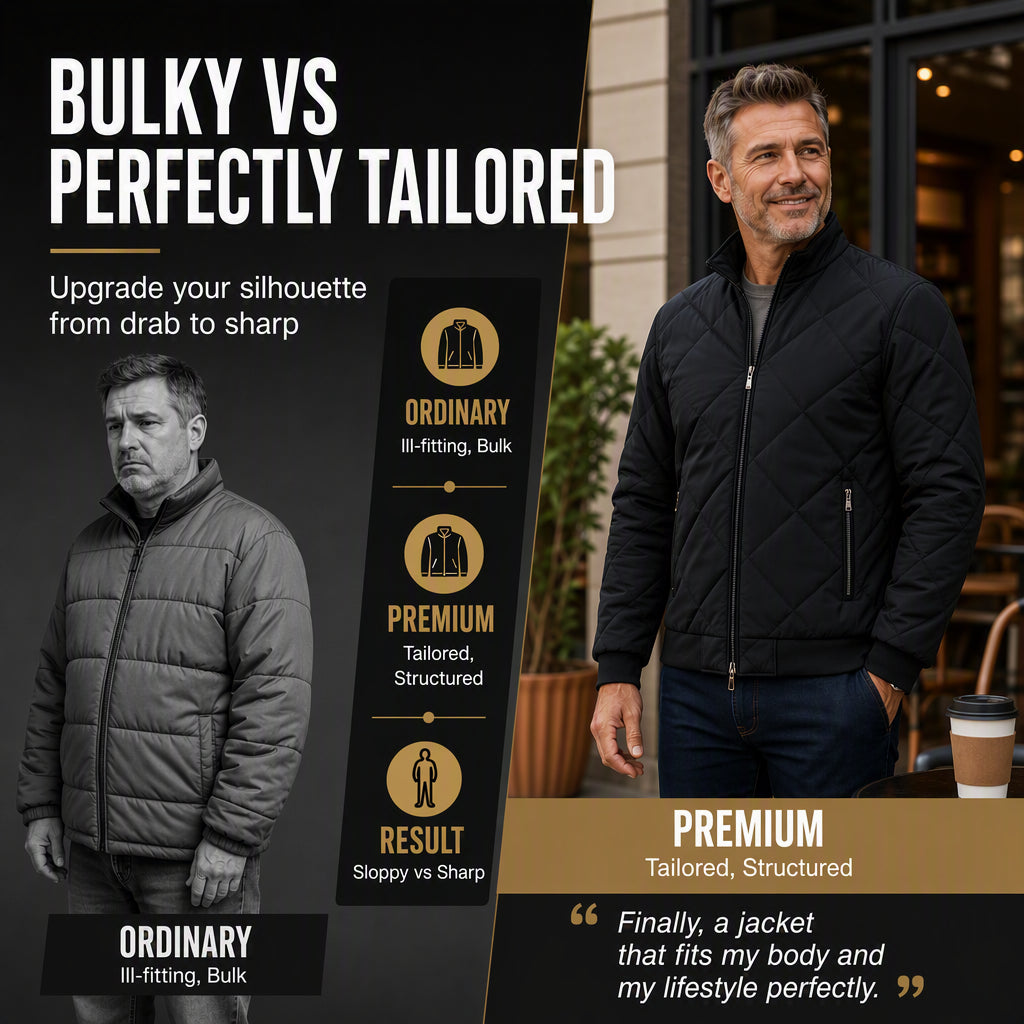✨Men's Winter Warm Quilted Bomber Jacket