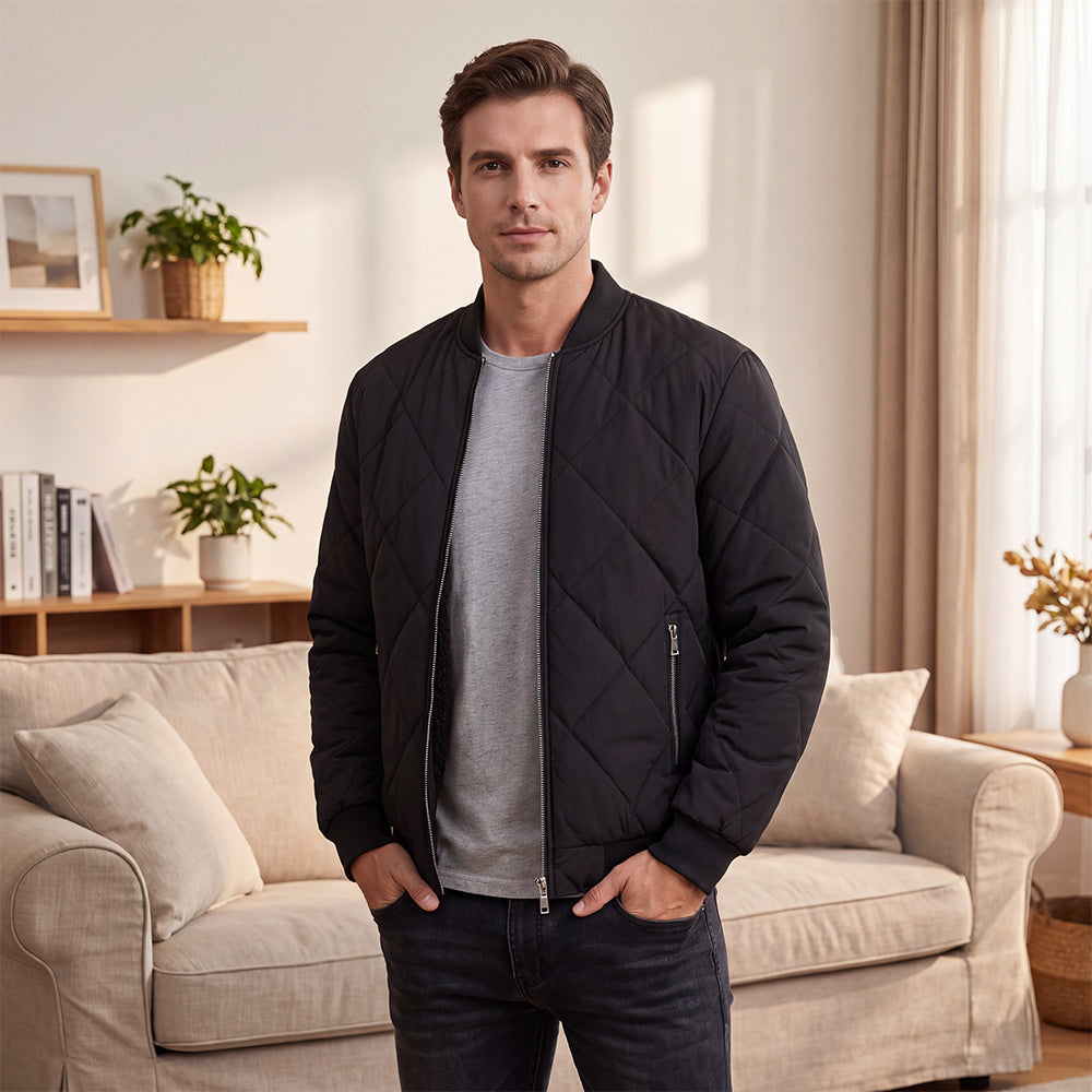 ✨Men's Winter Warm Quilted Bomber Jacket