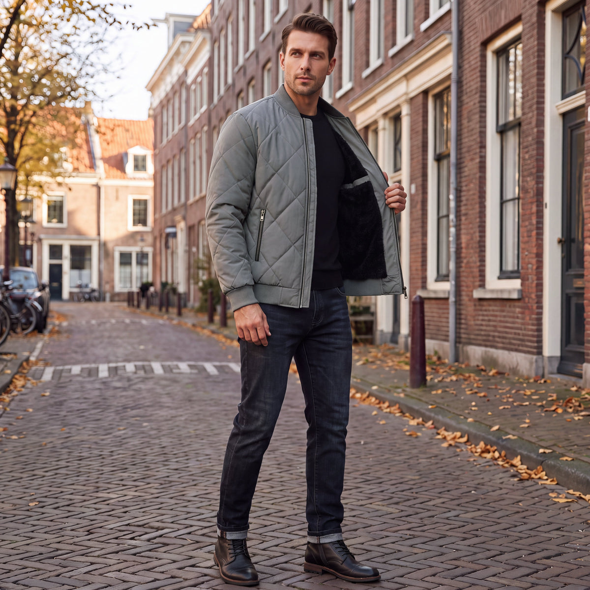 ✨Men's Winter Warm Quilted Bomber Jacket