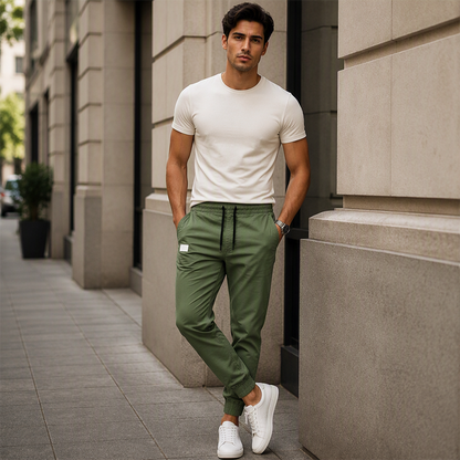 Men's Slim Fit Casual Drawstring Pants