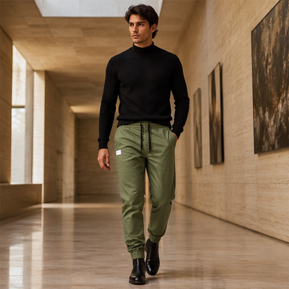 Men's Slim Fit Casual Drawstring Pants
