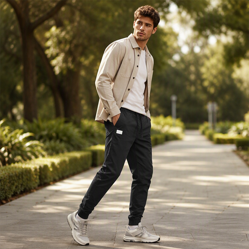 Men's Slim Fit Casual Drawstring Pants