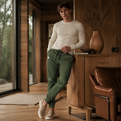 Men's Slim Fit Casual Drawstring Pants