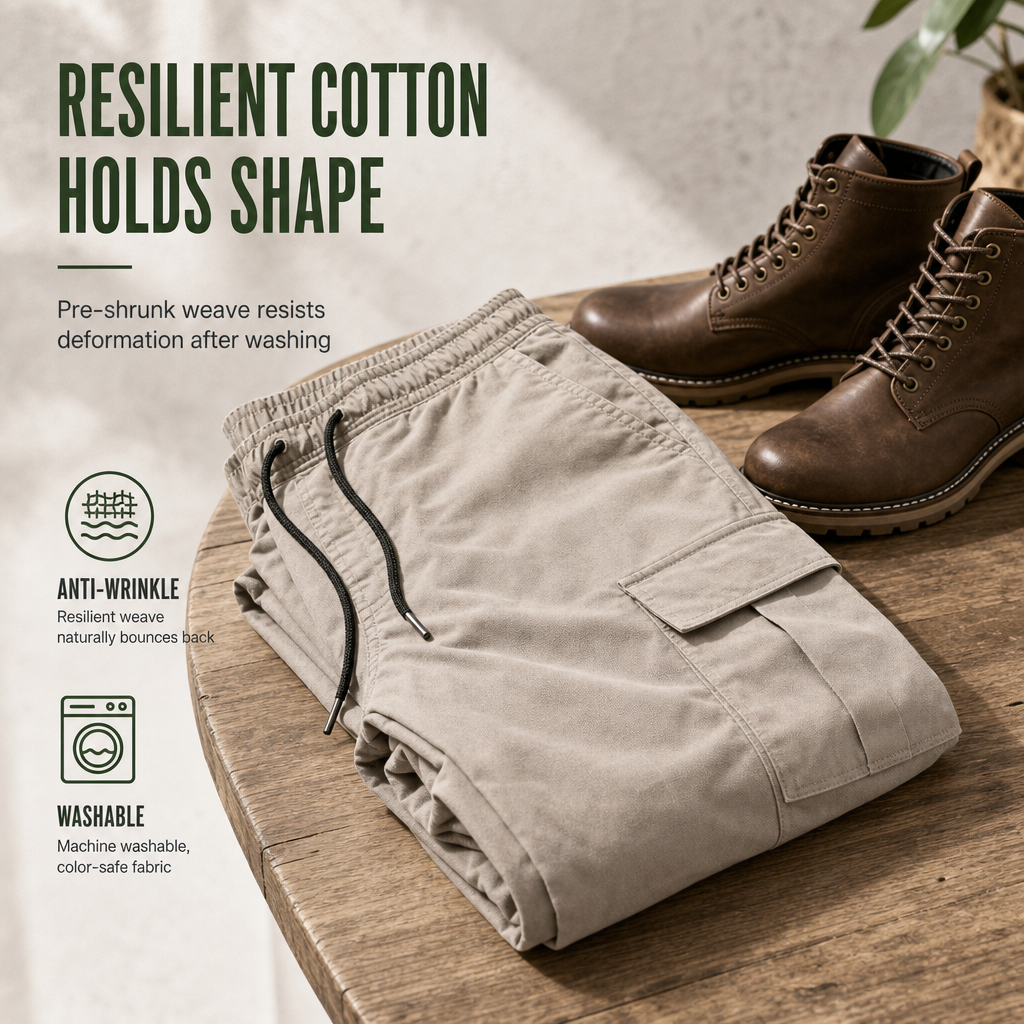 👖 Utility Pockets, Easy Movement | Men's Drawstring Cargo Jogger Pants