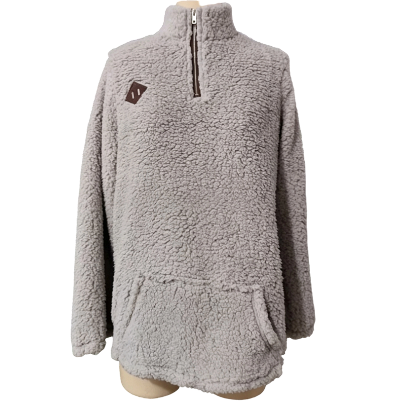 Women's Cozy Loose-Fit Half-Zip Pullover