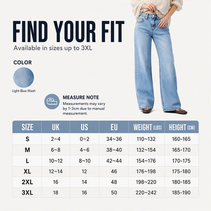 Women's High Elastic Wide-Leg Denim Jeans