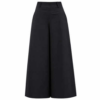 Women's Casual High Waisted Wide Leg Tailored Pants with Flowy Drape