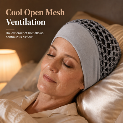 🌿 Breathable Comfort, Stay-Put Fit | Women's Wide-Band Mesh Hair Cover