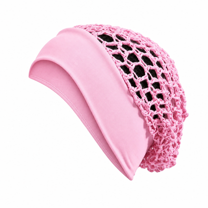 🌿 Breathable Comfort, Stay-Put Fit | Women's Wide-Band Mesh Hair Cover