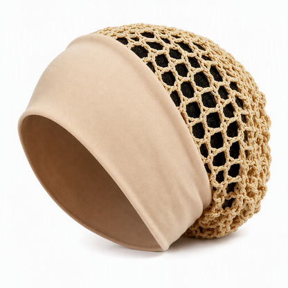 🌿 Breathable Comfort, Stay-Put Fit | Women's Wide-Band Mesh Hair Cover