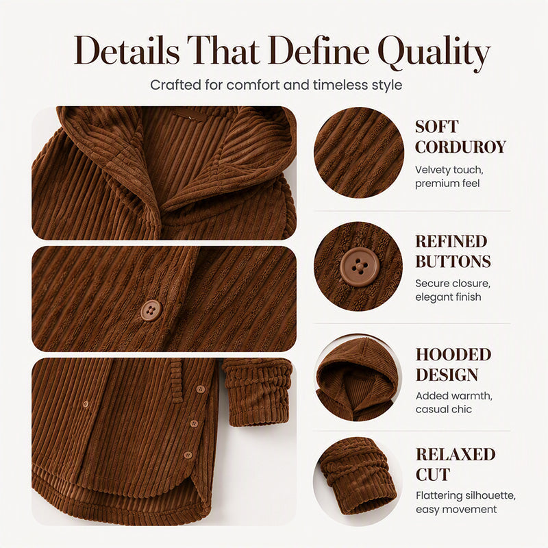 Women's Winter Warm Casual Corduroy Jacket