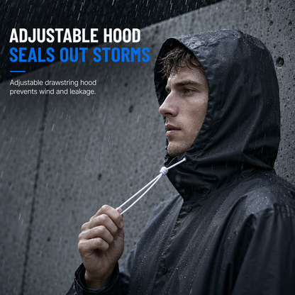 Long Hooded EVA Raincoat Poncho