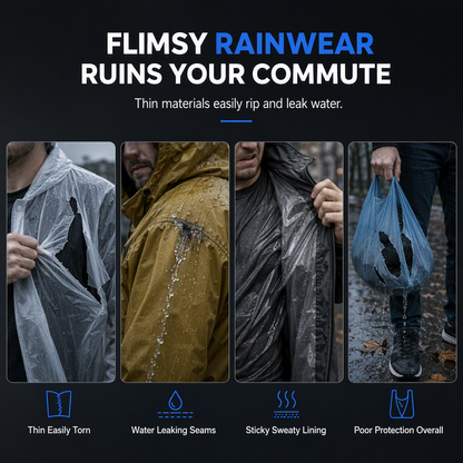 Long Hooded EVA Raincoat Poncho