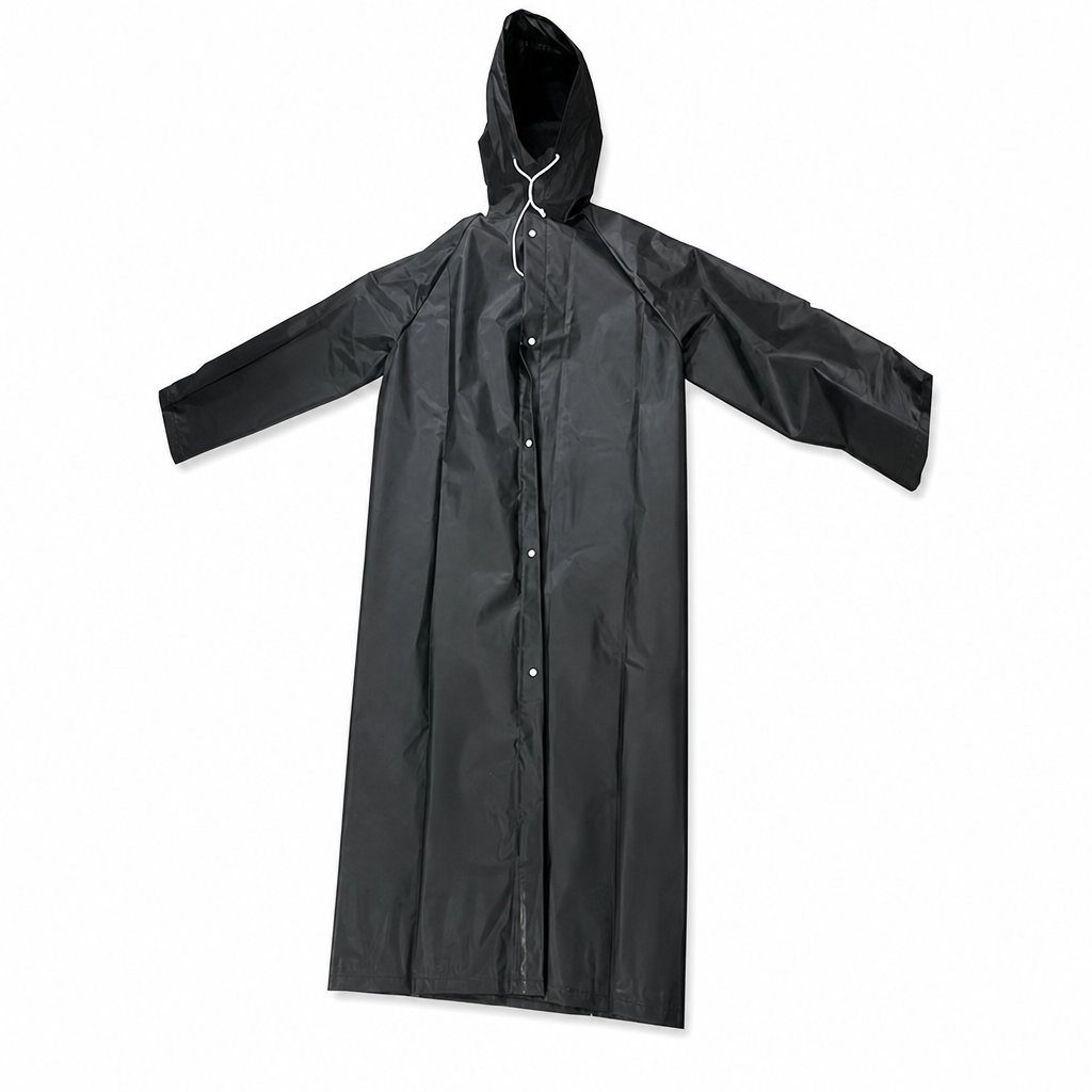 Long Hooded EVA Raincoat Poncho