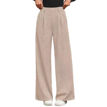 Women's High-Waist Pleated Wide-Leg Trousers