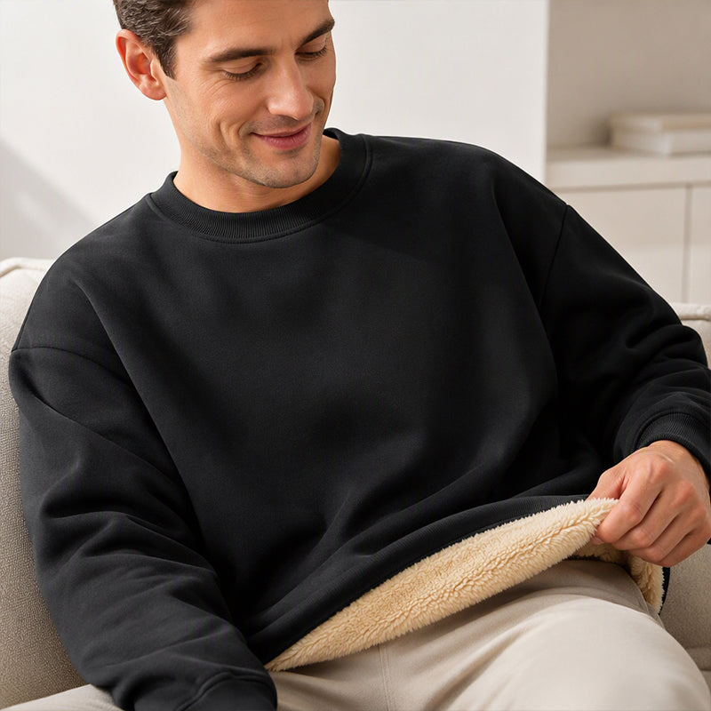 🔥 Fleece Warmth, Easy Everyday Fit | Men's Crewneck Sweatshirt