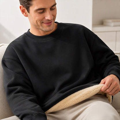 🔥 Fleece Warmth, Easy Everyday Fit | Men's Crewneck Sweatshirt