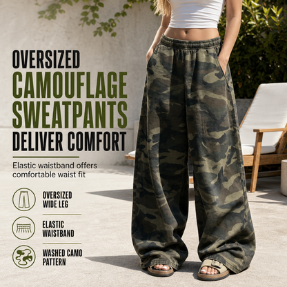 ✨👖Women's Vintage Washed Wide-Leg Sweatpants✨