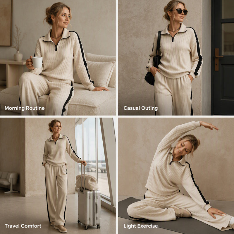 👗✨Women’s Casual Sweatshirt and Wide-Leg Pants✨