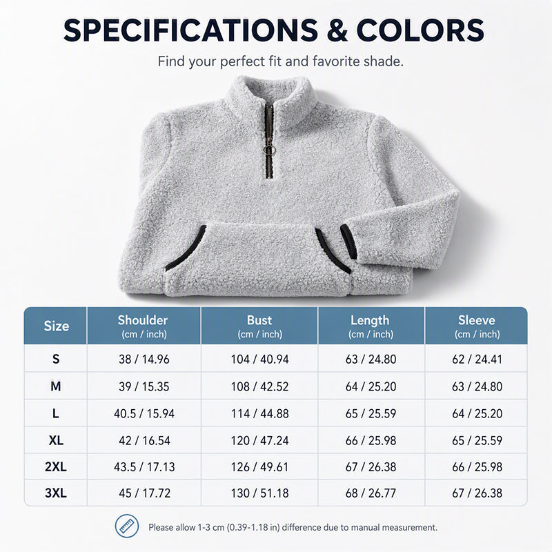 👚✨Women's Half-Zip Warm Plush Sweatshirt✨
