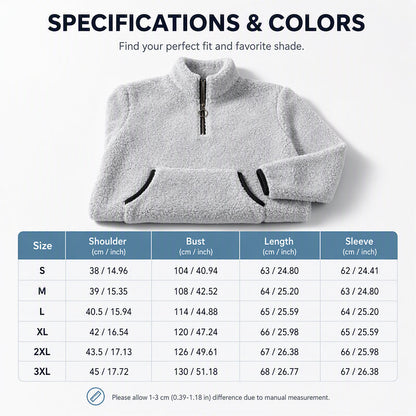👚✨Women's Half-Zip Warm Plush Sweatshirt✨