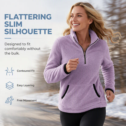 👚✨Women's Half-Zip Warm Plush Sweatshirt✨