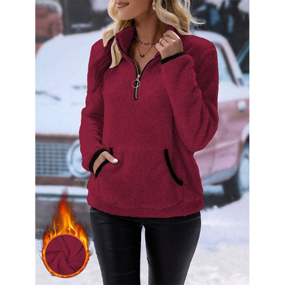 👚✨Women's Half-Zip Warm Plush Sweatshirt✨