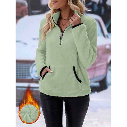 👚✨Women's Half-Zip Warm Plush Sweatshirt✨
