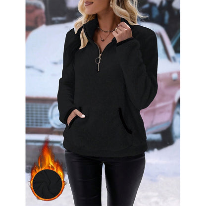 👚✨Women's Half-Zip Warm Plush Sweatshirt✨