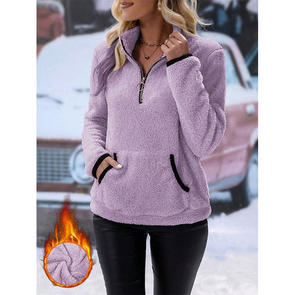 👚✨Women's Half-Zip Warm Plush Sweatshirt✨
