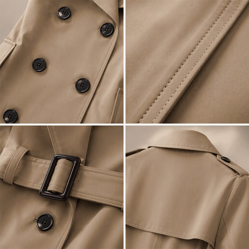 🧥 Smooth Drape, Polished Silhouette | Women's Mid-Length Trench Coat ⚡