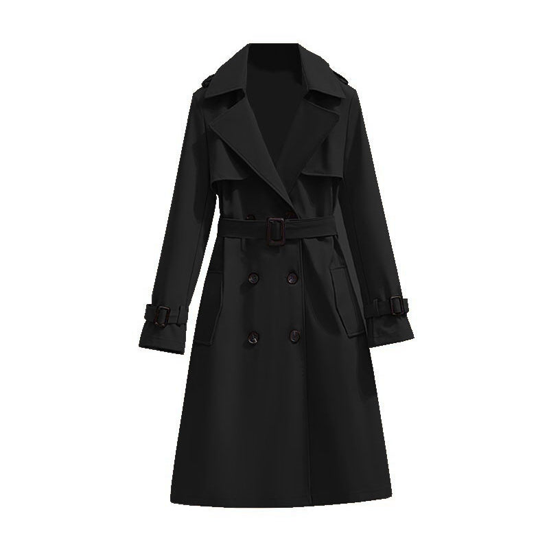 🧥 Smooth Drape, Polished Silhouette | Women's Mid-Length Trench Coat ⚡