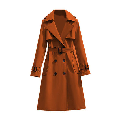 🧥 Smooth Drape, Polished Silhouette | Women's Mid-Length Trench Coat ⚡