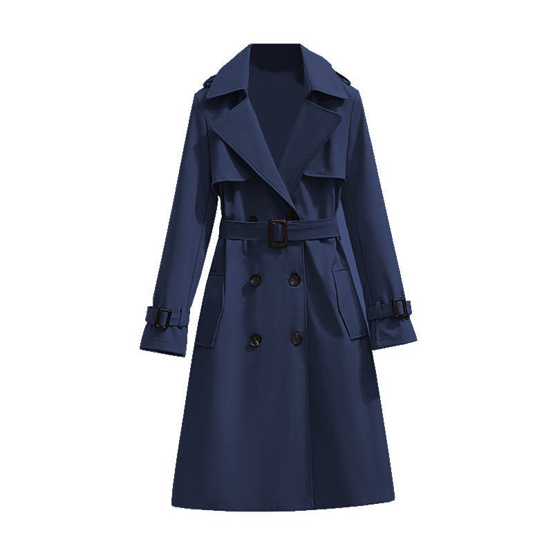 🧥 Smooth Drape, Polished Silhouette | Women's Mid-Length Trench Coat ⚡