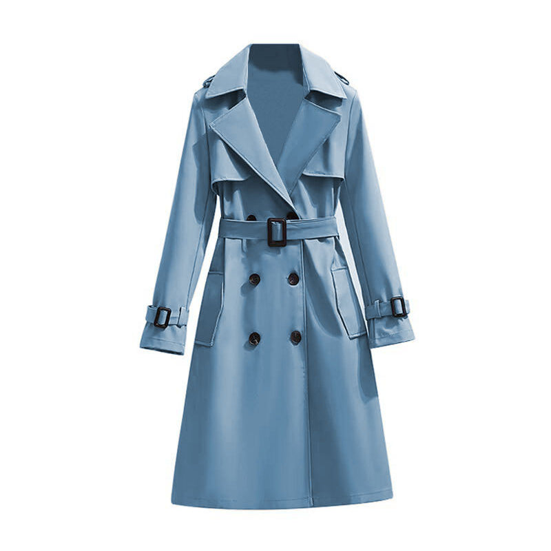 🧥 Smooth Drape, Polished Silhouette | Women's Mid-Length Trench Coat ⚡