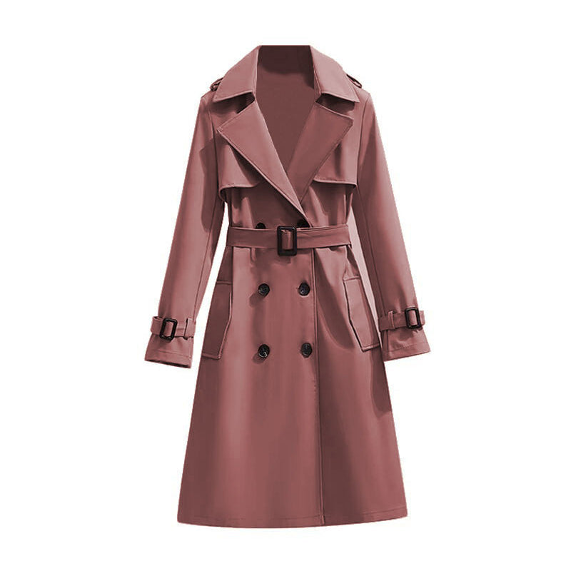 🧥 Smooth Drape, Polished Silhouette | Women's Mid-Length Trench Coat ⚡
