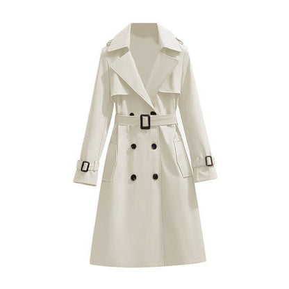 🧥 Smooth Drape, Polished Silhouette | Women's Mid-Length Trench Coat ⚡