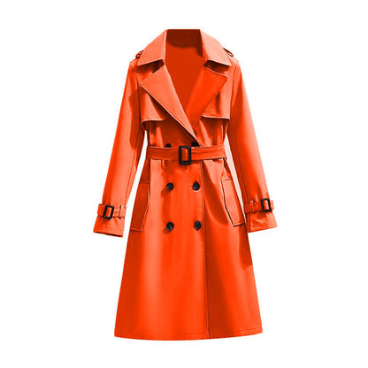 🧥 Smooth Drape, Polished Silhouette | Women's Mid-Length Trench Coat ⚡