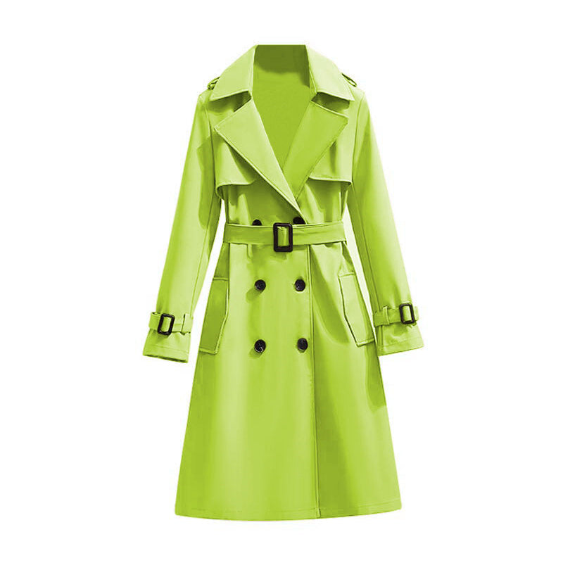 🧥 Smooth Drape, Polished Silhouette | Women's Mid-Length Trench Coat ⚡