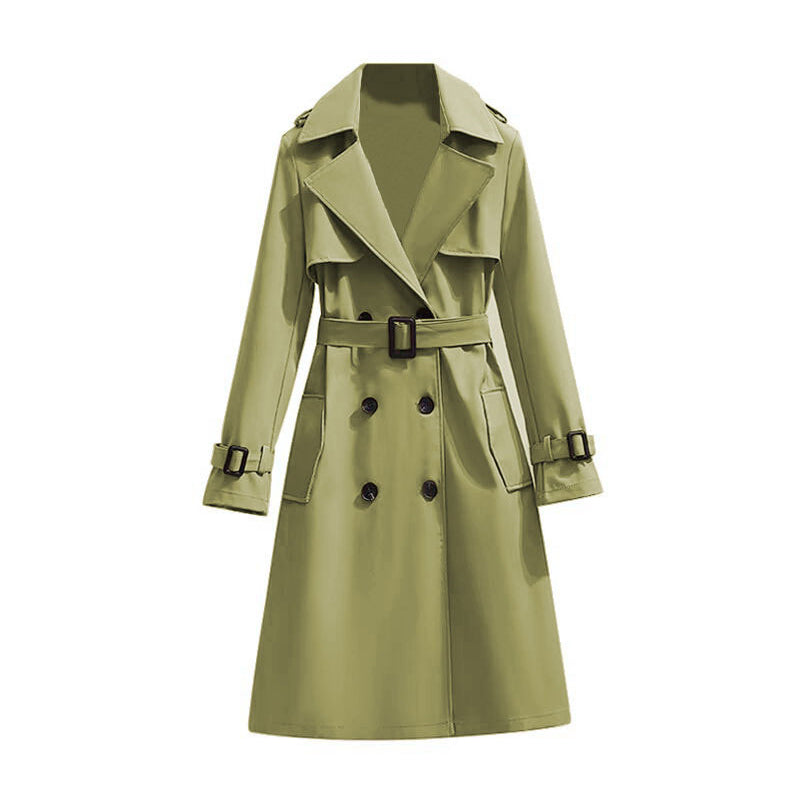 🧥 Smooth Drape, Polished Silhouette | Women's Mid-Length Trench Coat ⚡