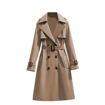 🧥 Smooth Drape, Polished Silhouette | Women's Mid-Length Trench Coat ⚡