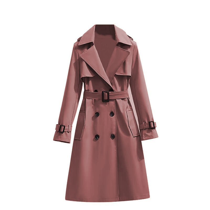 🧥 Smooth Drape, Polished Silhouette | Women's Mid-Length Trench Coat ⚡