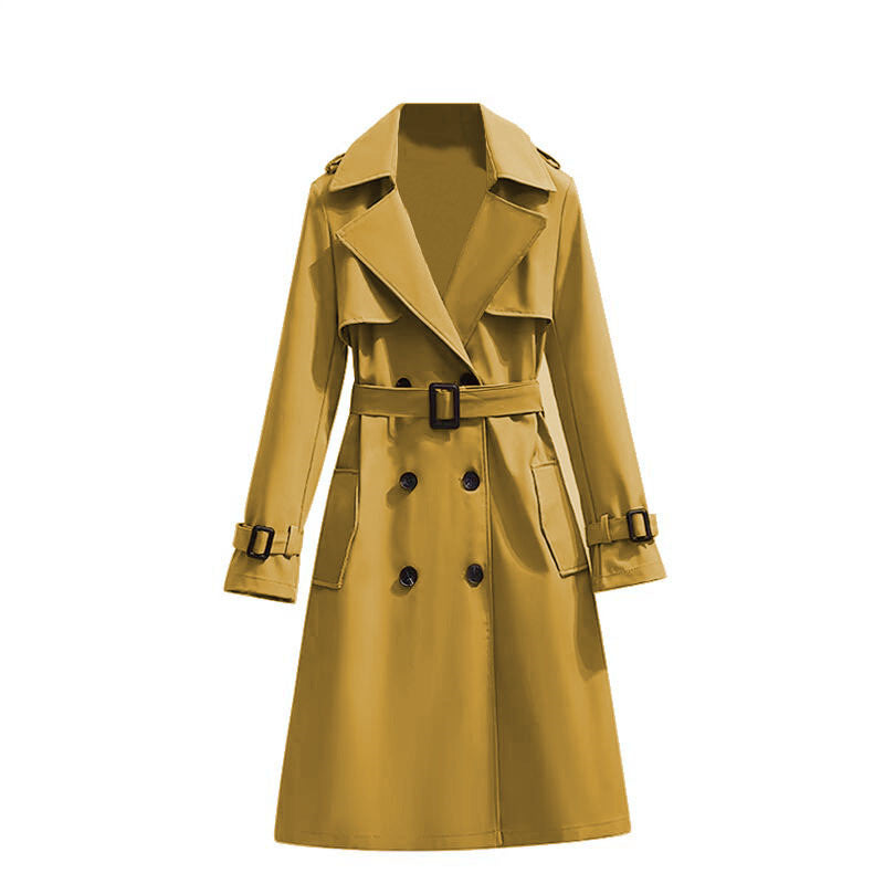 🧥 Smooth Drape, Polished Silhouette | Women's Mid-Length Trench Coat ⚡